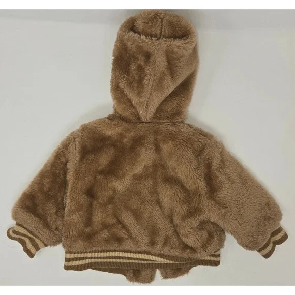 Vintage Boy's Fleece Coat Jacket Size 18 Months All Pro Football Brown Insulated - Picture 13 of 14